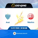 Soi kèo Avai vs Nautico 02h00 ngày 13/7/2026 – Hạng 2 Brazil